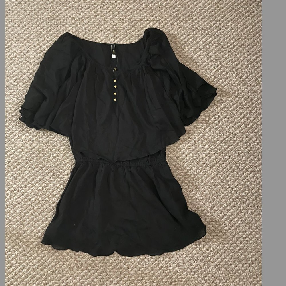 Elegant Black Swim Coverup - Picture 2 of 4